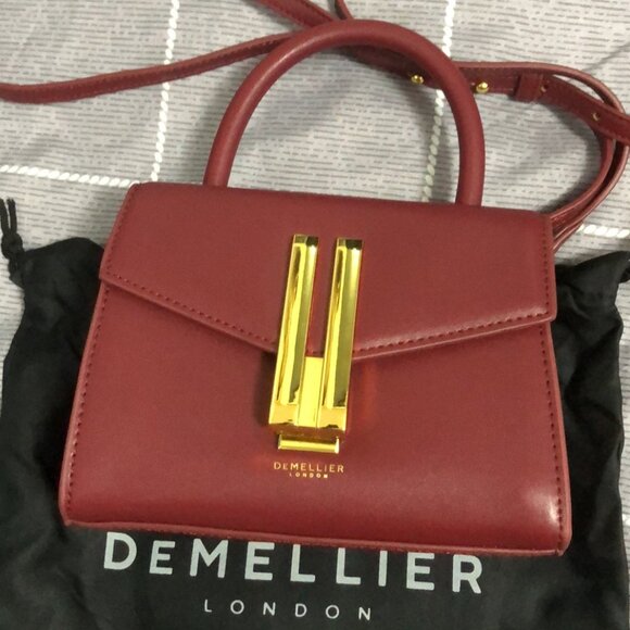 Burgundy DEMELLIER brand shoulder bag/handbag